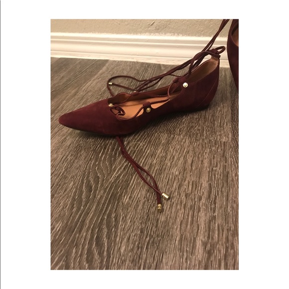 Halogen Women's Bordeaux Pointy Toe Ghillie Suede - Picture 4 of 5